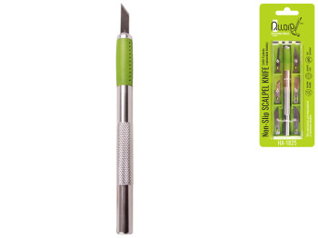 Нож-скальпель для вырезания с сменными лезвиями, сталь SK5 (6шт)