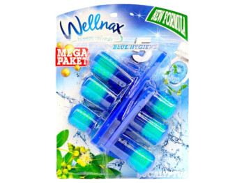 Туалетний блок Wellnax Blue Water, з ароматом евкаліпту, 3х50г