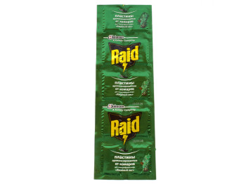 Пластины для фумигатора Raid от комаров "Хвойный лес" 10шт