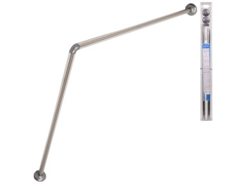 Карниз хромований Г-подібний кутовий для ванної, метал, пластик, 80×80см