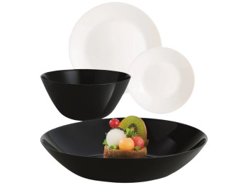 Сервиз столовый Luminarc Lillie, закалённое стекло, цвет чёрно-белый (цена за набор 19пр)