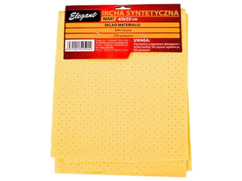 Салфетка Elegant, перфорированная, синтетическая, универсальная, 40х50см, желтая