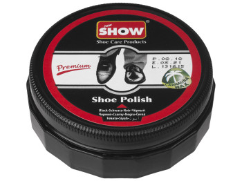 Крем для обуви SHOW с воском черный (в банке) 50мл