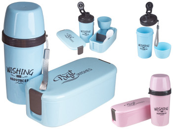 Набір для ланчу дитячий Best wishes (бокс 500мл, поїлка 350мл, ложка, роздільник)