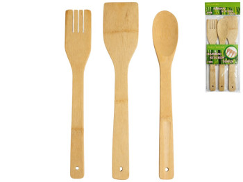 Набір кухонного приладдя, бамбук, 30х6см, 28х5см, 28х4,5см (ціна за 3 предмети)
