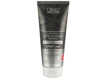 Зубна паста Family Doctor Active Charcoal з активованим вугіллям, 250г
