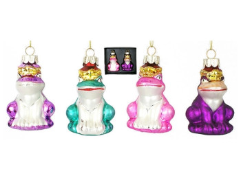 Набір ялинкових іграшок Царівна - Жаба, 7,5см, 2 дизайни, колір - асорті (ціна за набір 2шт)