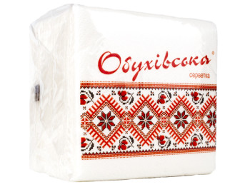 Салфетки бумажные однослойные "Обуховский" 23x24см 80шт