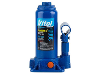 Домкрат гидравл. телескоп   3т чемодан. Высота подъема 180-350 мм. Iron Hand (IH-180350D-K)