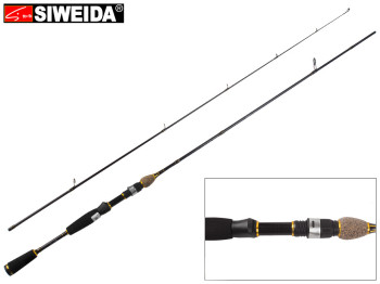 Спінінг штекерний Siweida "Wisdom" карбон, 7 кілець, 2-секційний 2,1м 3-15г