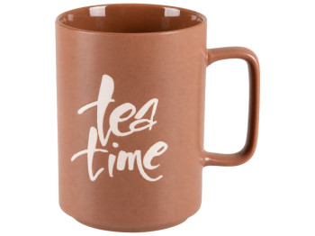 Чашка Limited Edition Time Tea, фарфор, 490мл, цвет коричневый