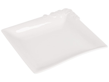 Блюдо Сердечки, порцеляна, 17,5×17,5×3см, колір білий