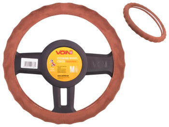 Чехол руля VLOD-AL2705 BR, M, алькантара, коричневый