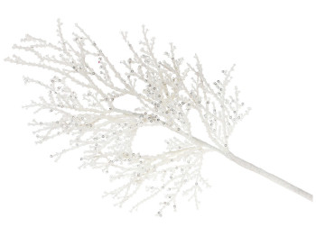 Декоративная ветка, 58см, цвет белый