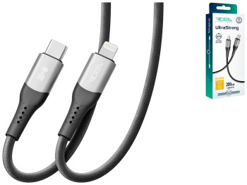 Кабель USB Ridea RC-US42 UltraStrong Type-C to Lightning 30W 2м, Цвет Черный