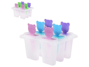 Формы для мороженого Мишка, 13x11,7x10,4см (цена за 6шт)