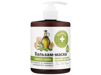 Бальзам-маска "Домашний доктор" "Блеск и сила" пивные дрожжи и оливковое масло 500мл