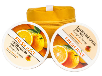 Набір косметичний Fresh juice "Summer twist" (Скраб для тіла 225мл+Крем-масло для тіла 225мл)