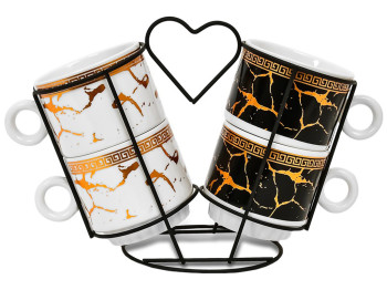 Чашки на підставці Shine, 250мл (ціна за набір 5 предметів)