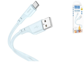 Кабель USB Hoco X97 Crystal color Silicone Type C, Голубой