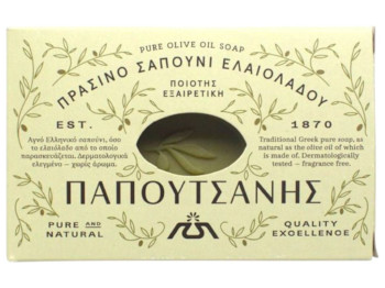 Мыло Papoutsanis, натуральное дегтярное с оливковым маслом, 125 г