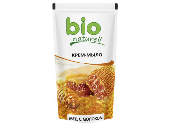 Мило рідке "BIO Naturell" Мед з молоком дой-пак 500мл