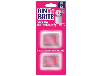 Освежитель-стикер для мусорного ведра Bin Brite, самоклеящийся, с ягодным ароматом, 2х5г