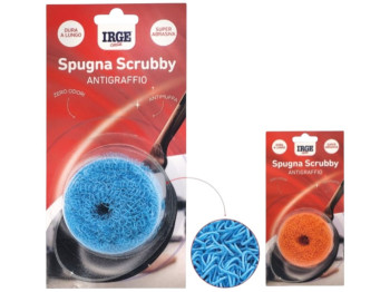 Губка пластиковая Irge Spugna Scrubby Antigraffio, для антипригарных поверхностей (цена за 1шт)