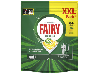Капсули для посудомийних машин Fairy Original All in One, аромат лимон, 84шт