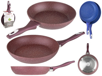 Набор сковородок литых Besser с покрытием Stone инд. дно, без крышки D24/28см (цена за набор 2шт)