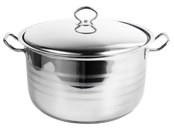 Кастрюля из нержавеющей стали Gastro, с нержавеющей стальной крышкой, 11л