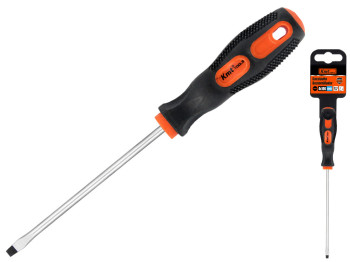 Отвертка шлицевая Kmt Tools, пластик, углеродистая сталь, 4×100мм