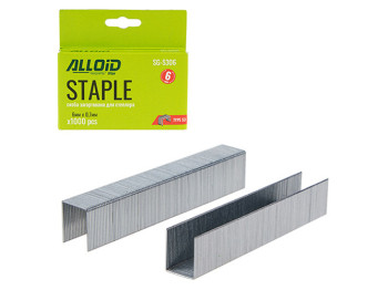 Скобы закаленные Alloid для степлера, тип 53, 6×0,7мм, 1000шт