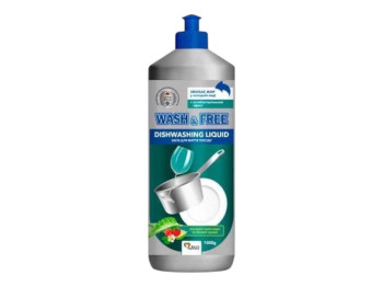 Засіб для миття посуду Wash&free, 1000 мл, екстракт алое віра та лісова суниця