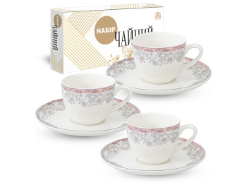 Сервиз чайный Бернадот, чашка – 280мл, блюдце – 15см (цена за набор 12шт)