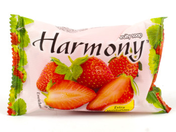 Мыло туалетное твердое "Harmony" Клубника - увлажняющее 75гр Индонезия