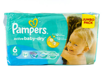 Подгузники Pampers "Active Baby-Dry Extra Large" (15+ кг) 54шт