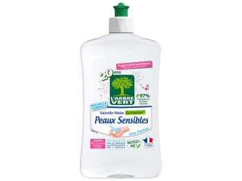 Гель для мытья посуды и рук L’Arbre Vert Sensitive Skin, без запаха, 500 мл