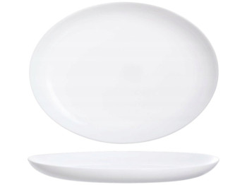 Блюдо Luminarc Diwali White, овальное, закалённое стекло, 33×25×3,6см, цвет белый