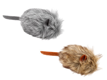 Игрушка-мышка для кошек Nobleza, полиэстер, 15×5см, 2 цвета, (цена за 1шт)