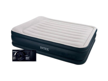 Велюр кровать со встроенным электронасосом 220В. Intex 64136