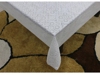 Клейонка вінілова ажурна "Lace" біла 1,37x20 метрів (ціна за рулон)