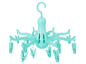 Сушарка-підвіс Octopus, пластик, 16 прищіпок, 40×27см
