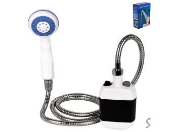 Душ уличный, переносной, USB, литиевый аккумулятор 2200 мА·час, пластик, металл, 50×45×41см