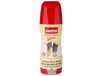 Жидкая крем-краска для обуви SHOW с губкой бесцветная (во флаконе) 75мл