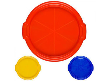 Поднос круглый пластиковый D35см (цвета ассорти)