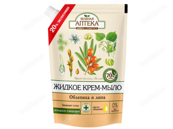 Рідке мило для рук Зелена аптека Обліпиха і липа дой-пак 460мл