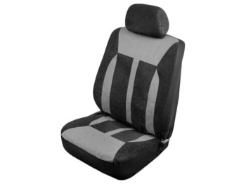 Набор чехлов VSC-38261V-6 "Velur" передний (цена за набор 6шт) черно-серый