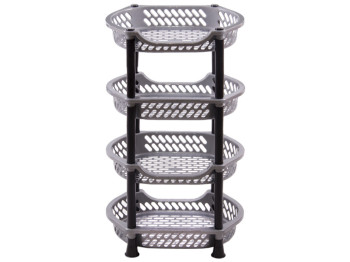 Полиця для підлоги 4 яруси Економ (колір - сірий) Efe plastics 41х29х68см