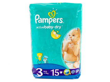 Подгузники Pampers "Active Baby-Dry Midi" (4-9 кг) 15шт